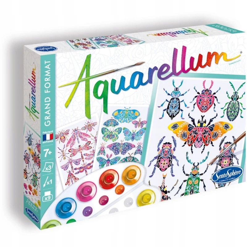 Sentosphere Aquarellum Insectarium 3 dideli paveikslai ir dažai +7, S