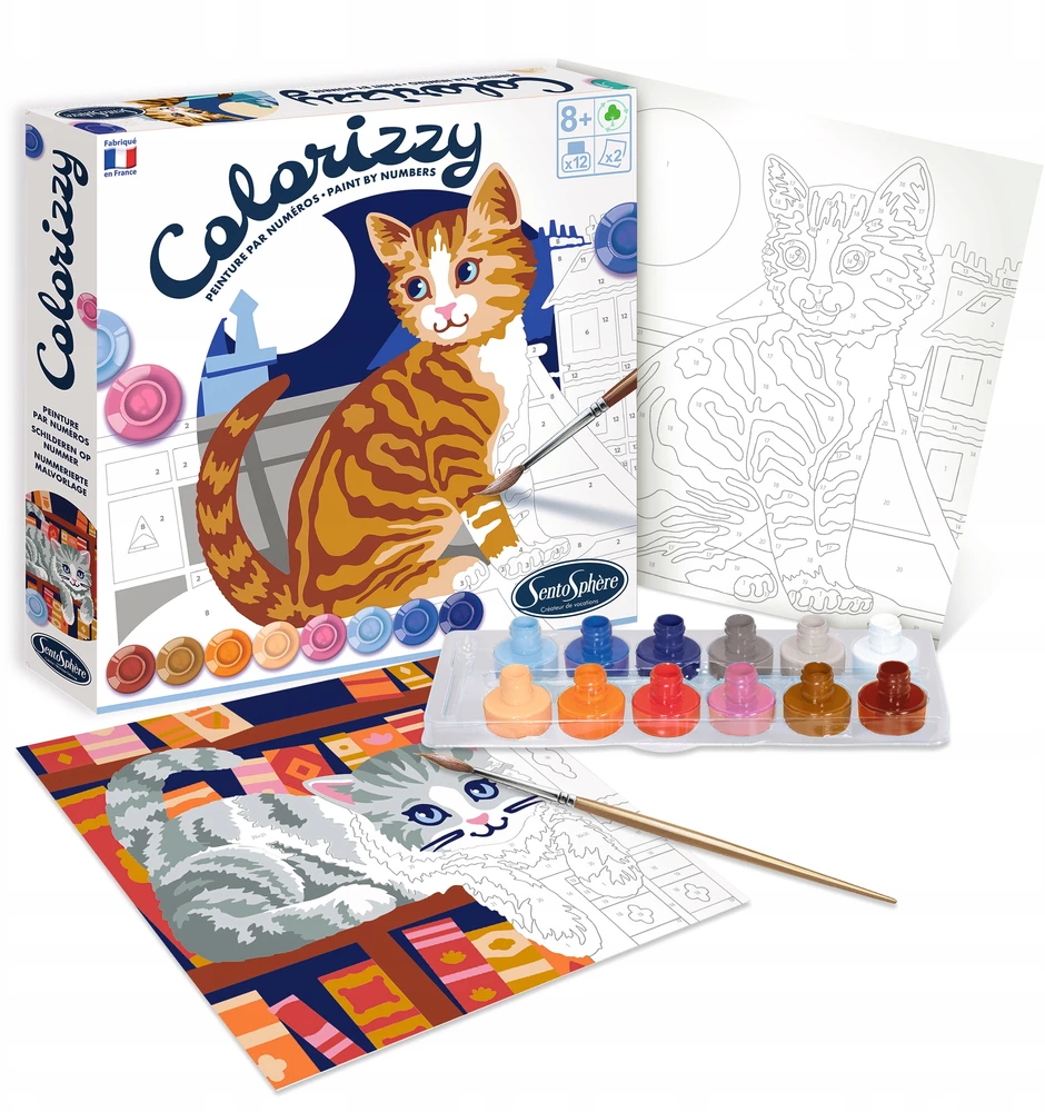 SentoSphere COLORIZZY Kačių piešimas pagal skaičius
