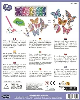 Sentosphere – Prancūzija – Art&Creations – Kūrybinis rinkinys – Raktų pakabukai