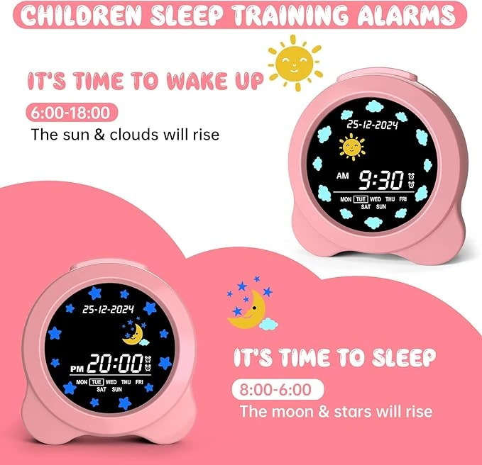 Senxingyan BUDZIK ZEGAR LED DLA DZIECI ALARM DRZEMKA Naktinė lempa LED TRENER SNU