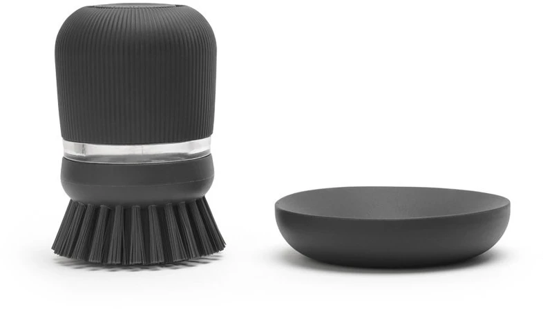 Brabantia Šepetys su muilo dozatoriumi - Dark Pilkas