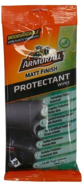 ARMORALL Servetėlės plastikiniams ir viniliniams paviršiams, matinės 20vnt