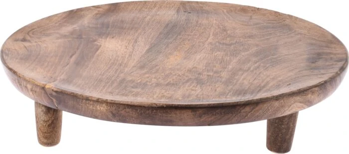 Excellent Houseware Bamboo Serviravimo Lėkštė 2 Aukštų 24 cm