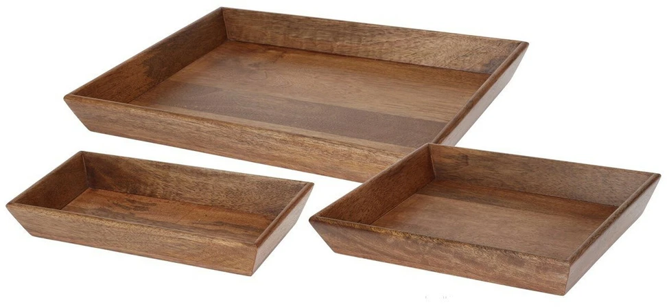 Excellent Houseware Serviravimo padėklas bambukinė 43x29x5 cm