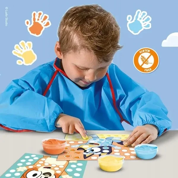 Ses Creative Bluey piešimo pirštais rinkinys vaikams 2+ dažai ir kūrybinės kortelės