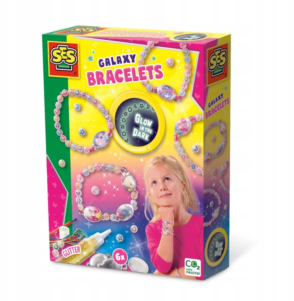 Ses Creative Galaxy glow in the dark apyrankės šviečia ZTS SES