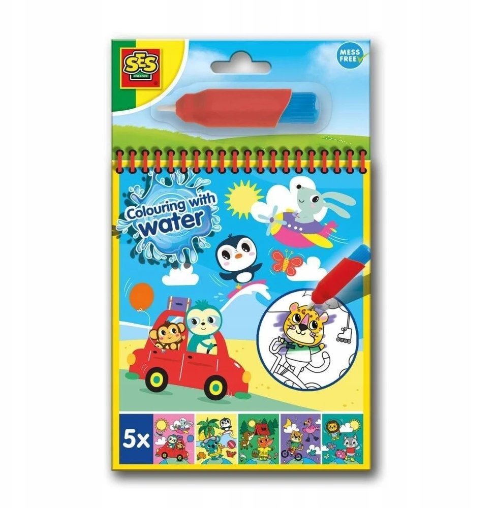 Ses Creative SES akvarelės spalvinimo knygelė su teptuku 02341 23416