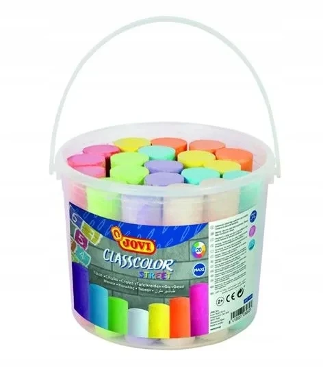 Ses Creative Spalvota kreida JOVI Classcolor Street, kibirėlyje, 7 spalvos, 20 kreidelių