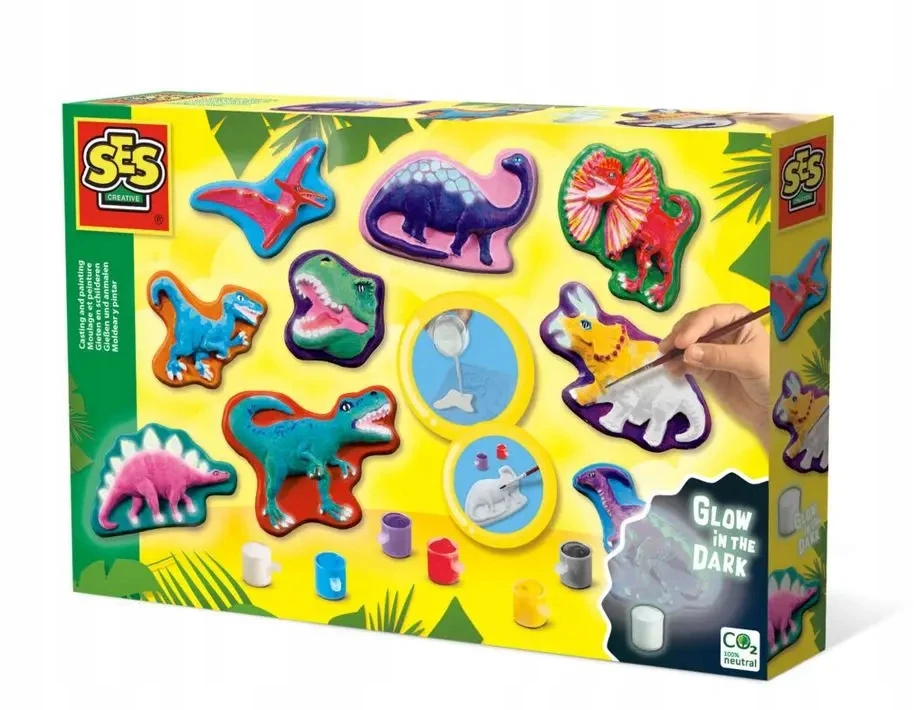 Ses Creative SES Gipso liejiniai su dinozauriniais dažais 01292 12922