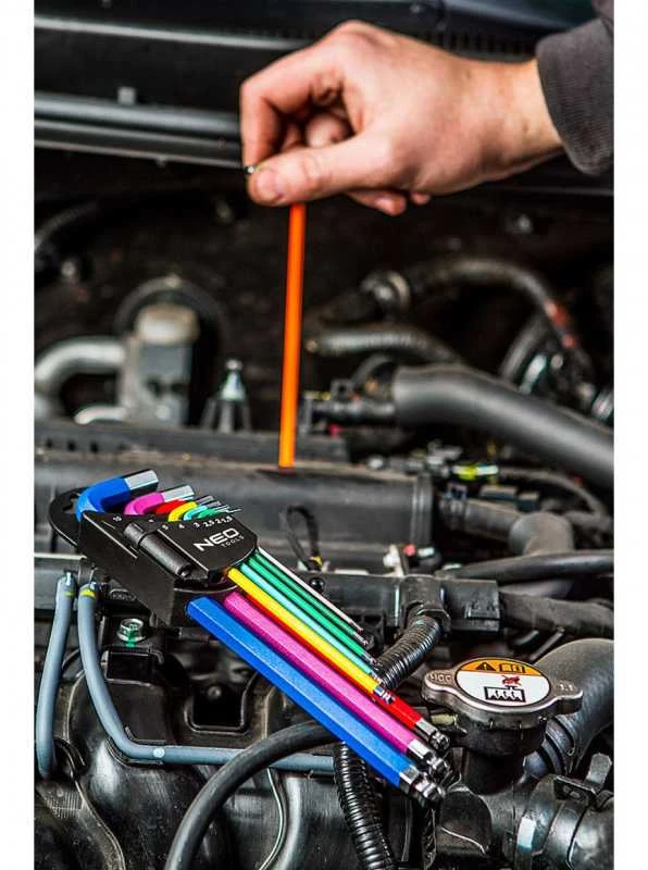 Neo Tools Šešiakampiai Raktai NEO 09-512 (9 vnt., 1.5-10 mm)