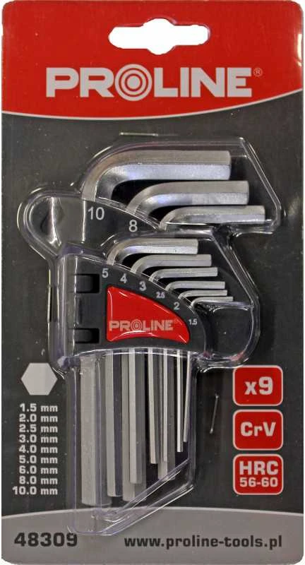 Allen raktų rinkinys Proline 9gb 1,5-10 mm