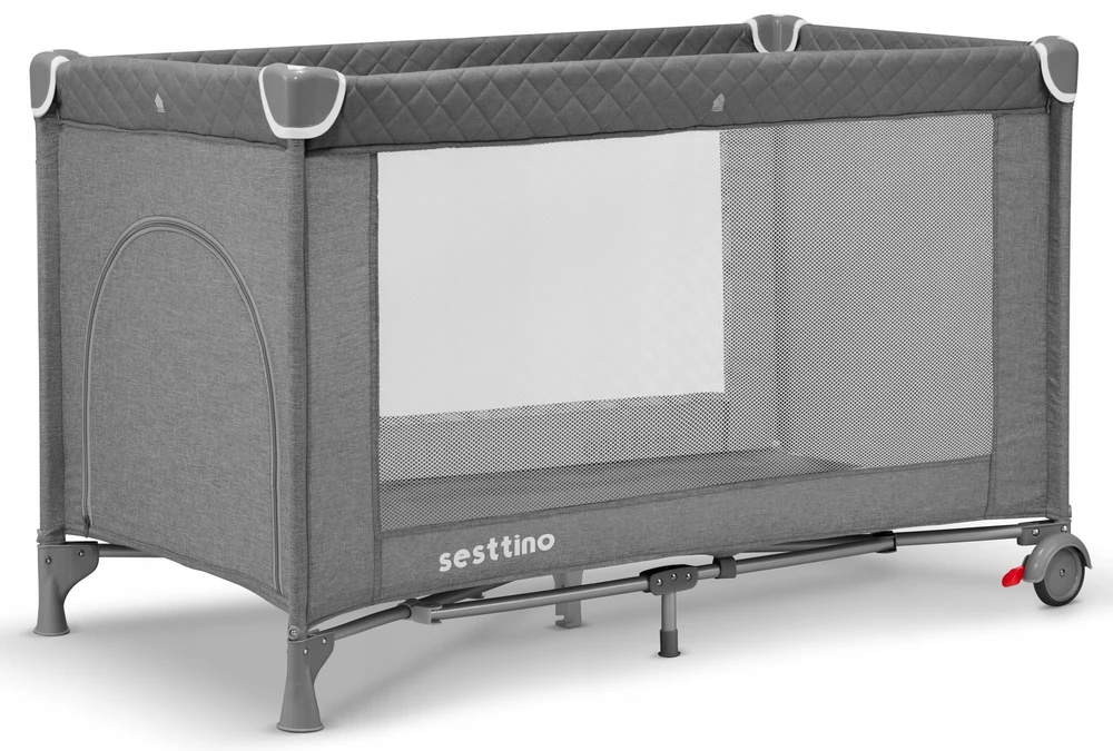 Ecotoys Sesttino Lia Plus sulankstoma dviaukštė kelioninė vaikiška lovelė