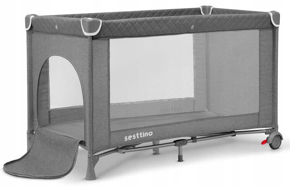 Ecotoys Sesttino Lia Plus sulankstoma dviaukštė kelioninė vaikiška lovelė