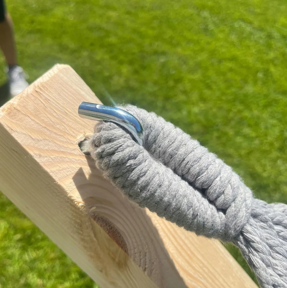 SET FRAME + HAMMOCK 2 OS BOHO Pilkas nešiojamas komplektas COMFORT ZONE 200 KG