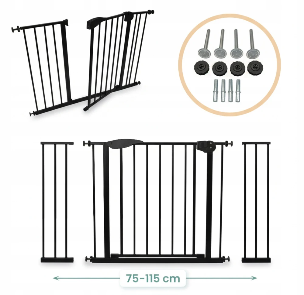 SEVERNO Kids 75-115cm APSAUGINIAI TURTĖLIAI PLĖTINIMO VARTŲ APSAUGINĖ LAIPTŲ DURŲ
