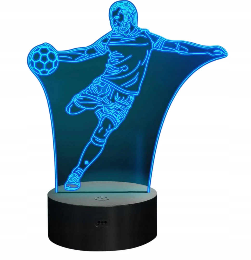 Sferazabawek Lampka Nocna 3D LED PIŁKARZ Rumbigo Pilot 16 Kolorów USB Prezent dla Chłopc