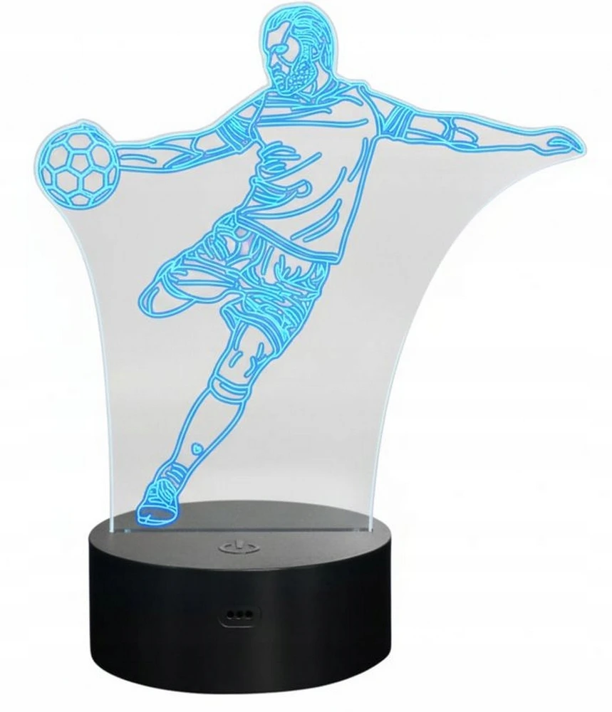 Sferazabawek Lampka Nocna 3D LED PIŁKARZ Rumbigo Pilot 16 Kolorów USB Prezent dla Chłopc