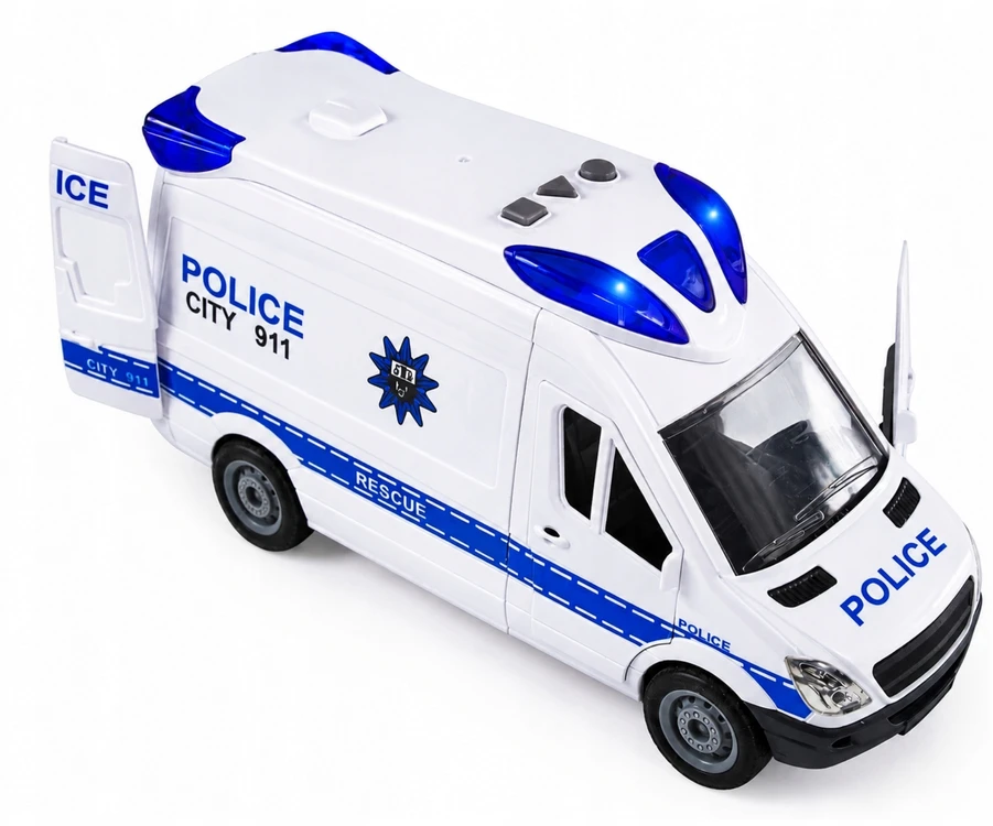 Sferazabawek POLICIJOS POLICIJOS AUTOMOBILIS Auto POLICIJOS automobilis ŠVIESOS GARSAI VARO GUMINIUS RATAI