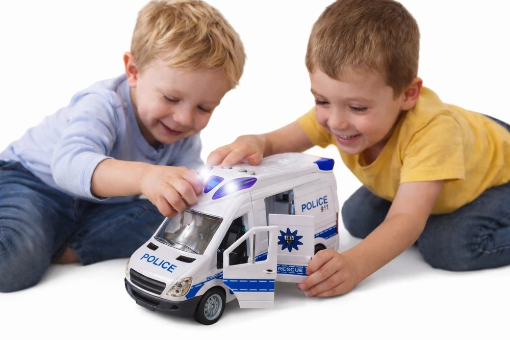 Sferazabawek POLICIJOS POLICIJOS AUTOMOBILIS Auto POLICIJOS automobilis ŠVIESOS GARSAI VARO GUMINIUS RATAI