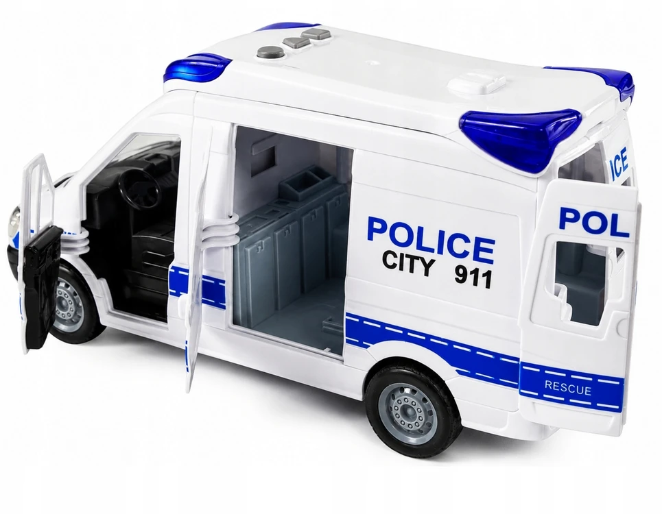Sferazabawek POLICIJOS POLICIJOS AUTOMOBILIS Auto POLICIJOS automobilis ŠVIESOS GARSAI VARO GUMINIUS RATAI