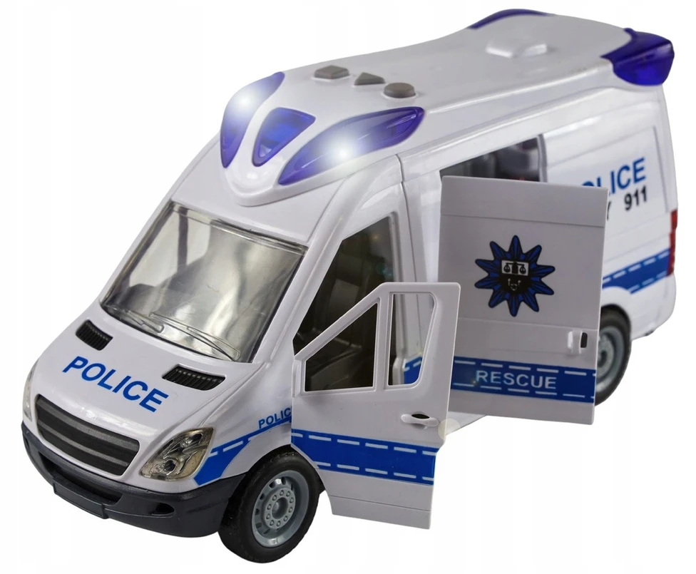 Sferazabawek POLICIJOS POLICIJOS AUTOMOBILIS Auto POLICIJOS automobilis ŠVIESOS GARSAI VARO GUMINIUS RATAI