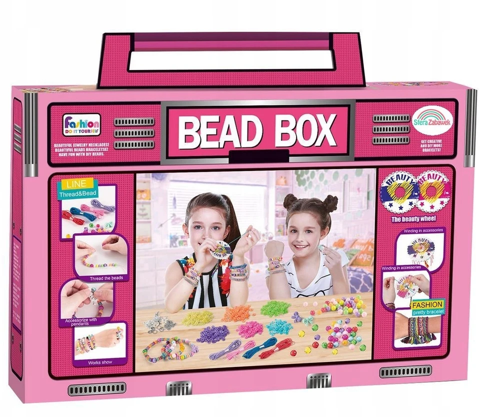 Sferazabawek Rinkinys karoliukų apyrankėms kurti - Bead Box, 2 užsegimo ratukai