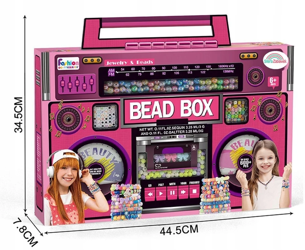 Sferazabawek Rinkinys karoliukų apyrankėms kurti - Bead Box, 2 užsegimo ratukai