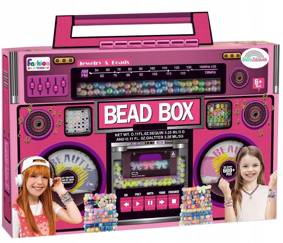 Sferazabawek Rinkinys karoliukų apyrankėms kurti - Bead Box, 2 užsegimo ratukai