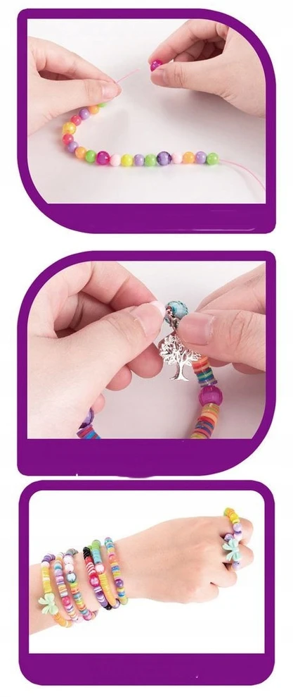Sferazabawek Rinkinys karoliukų apyrankėms kurti - Bead Box, 2 užsegimo ratukai