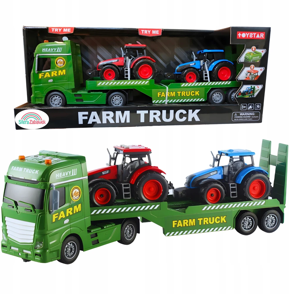 Sferazabawek Sunkvežimis vilkikas su traktoriais Farm Truck Sound and Light XXL
