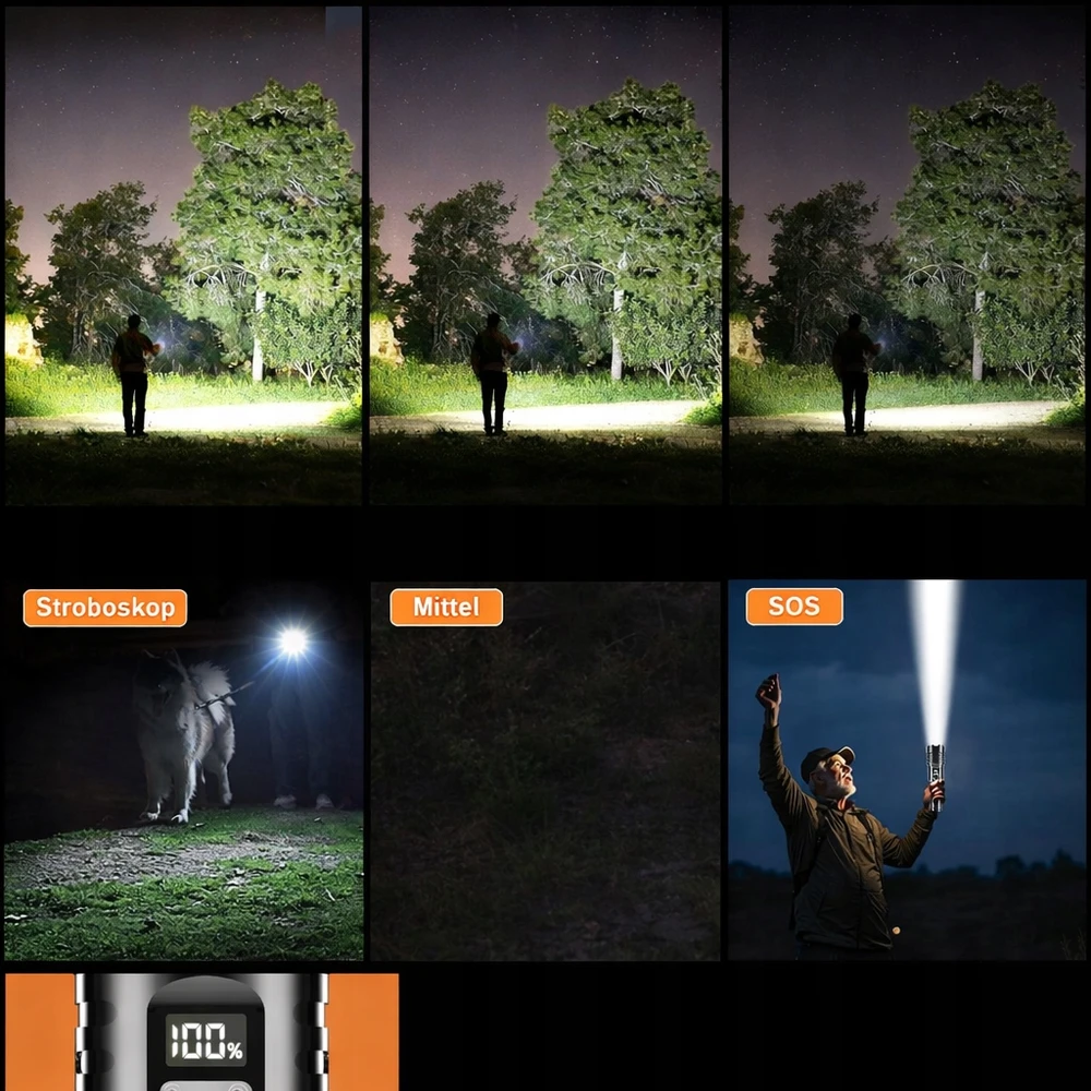 Shadowhawk LED TAKTINIS PAKRAUJAMAS BLYKŠČIUS USB-C IP67 XHM77.2 30000lm PRO POWERFUL