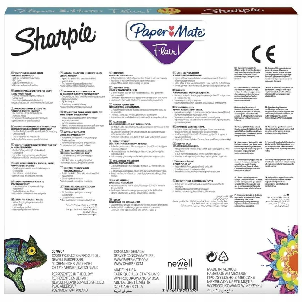 Sharpie ir Paper Mate Flair markeriu rinkinys, 16 vnt.