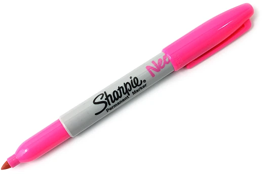 Sharpie Neon rožinis permanentinis markeris, plonas galiukas