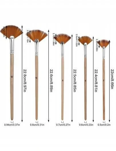 SHEIN PĘDZLE DO MALOWANIA 5-PACK U5Q S07