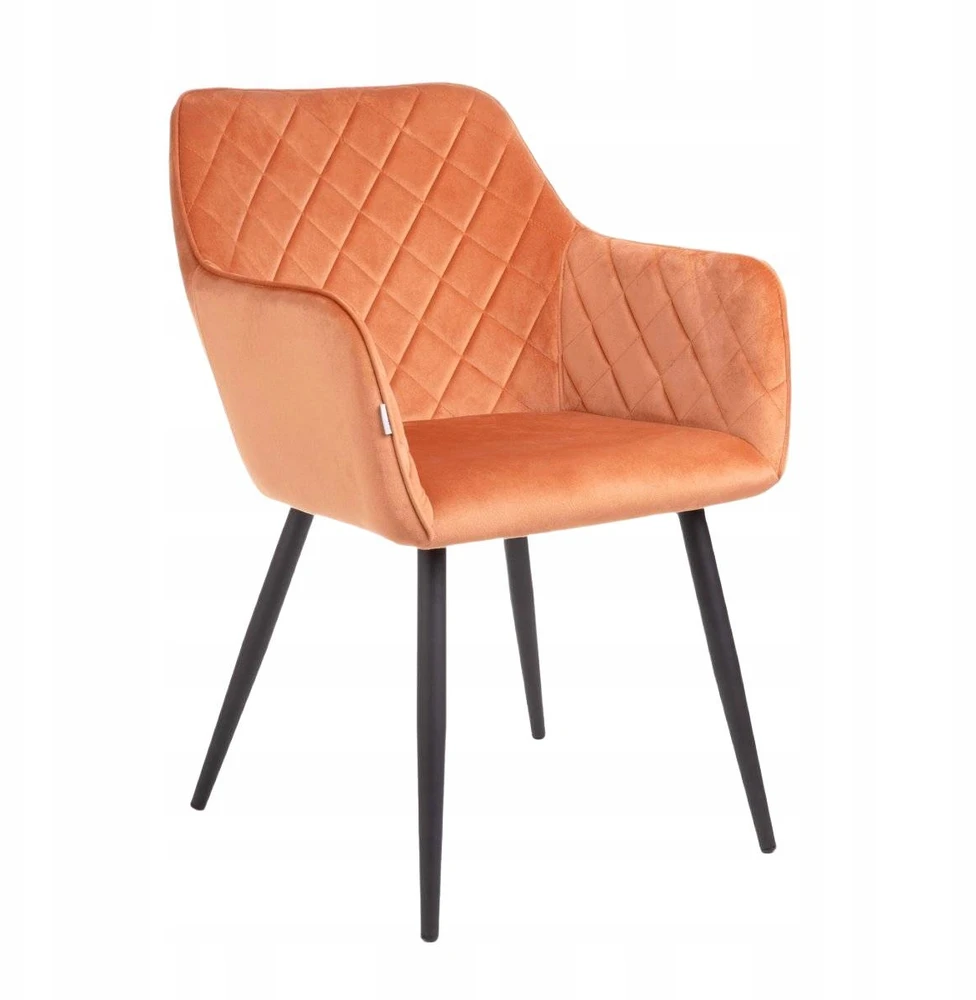 SHELTON dygsniuota minkšta kėdė, plytų raudona 56x60x84 cm HOMLA