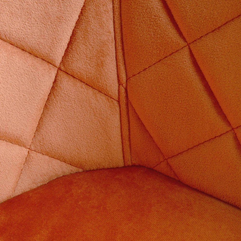 SHELTON dygsniuota minkšta kėdė, plytų raudona 56x60x84 cm HOMLA