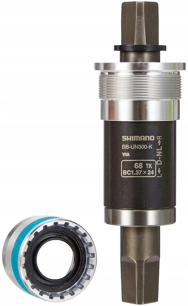 Shimano BB-UN300-K kvadratinis pedalų guolis - juodas/sidabrinis - 127,5/68 mm