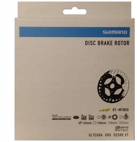 Shimano Centerlock Ice Tech RT800SS kelių stabdžių diskas - Ultegra lygis - Sidabrinis/juodas - 140 mm