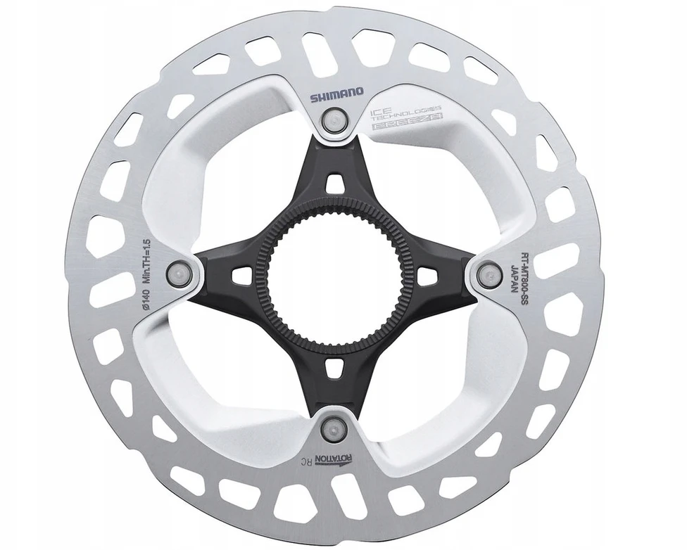 Shimano Centerlock Ice Tech RT800SS kelių stabdžių diskas - Ultegra lygis - Sidabrinis/juodas - 140 mm