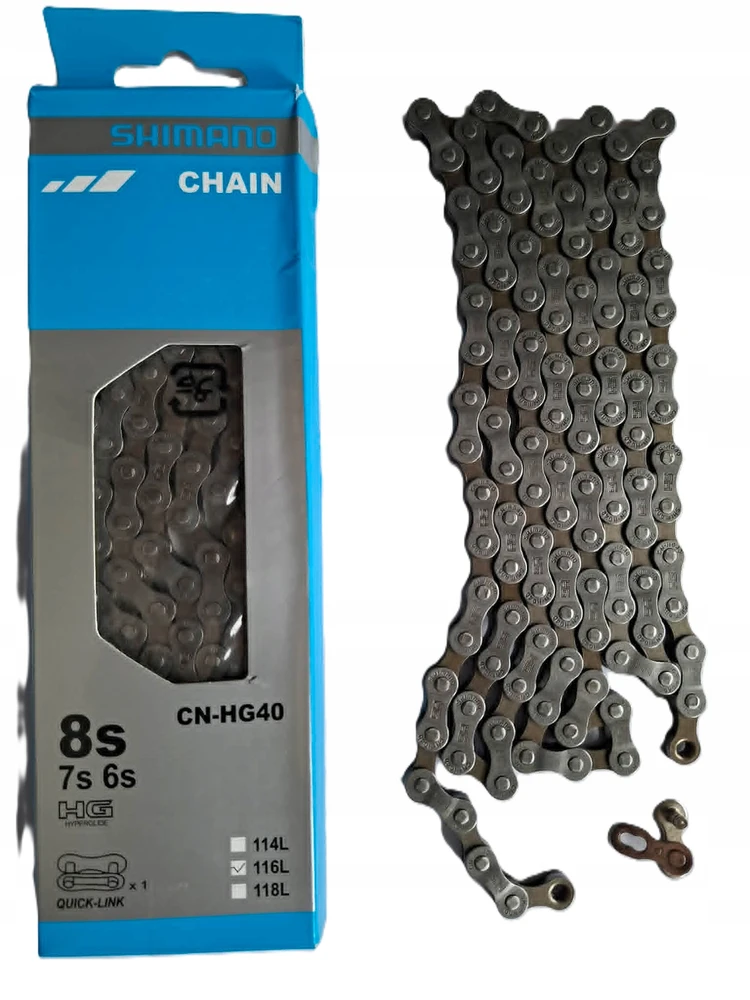 Shimano CN-HG40 8S dviračio grandinė 6/ 7/ 8 eilės 116 grandžių