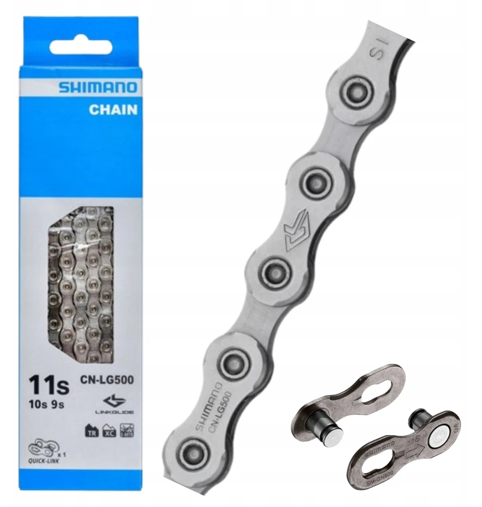 Shimano CN-LG500 LinkGlide dviračio grandinė 9/10/11s jungtis, 128 jungtys