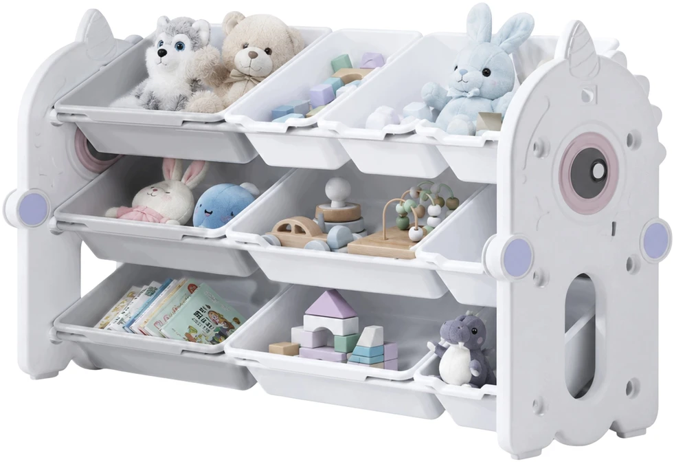 Shopek REGAŁ POJEMNIK ORGANIZER SZAFKA PÓŁKA NA ZABAWKI KSIĄŻKI DLA DZIECI 105cm