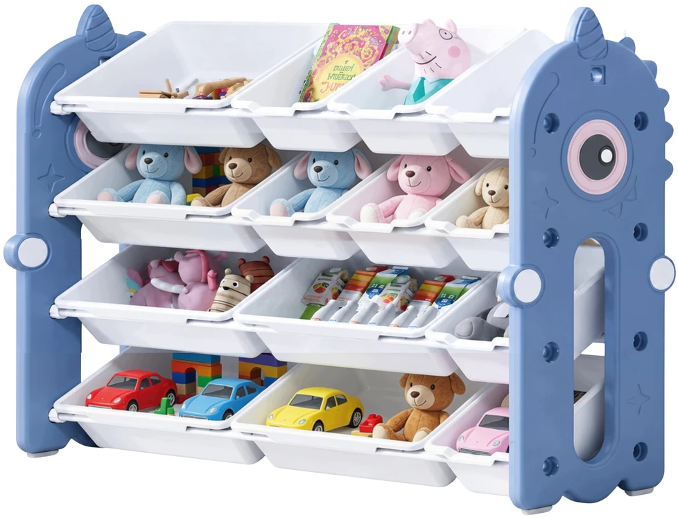 Shopek REGAŁ POJEMNIK ORGANIZER SZAFKA PÓŁKA NA ZABAWKI KSIĄŻKI DLA DZIECI 105cm
