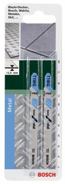Bosch 2 siaurapj.Pjūkleliai HSS T 118 G. 74 mm