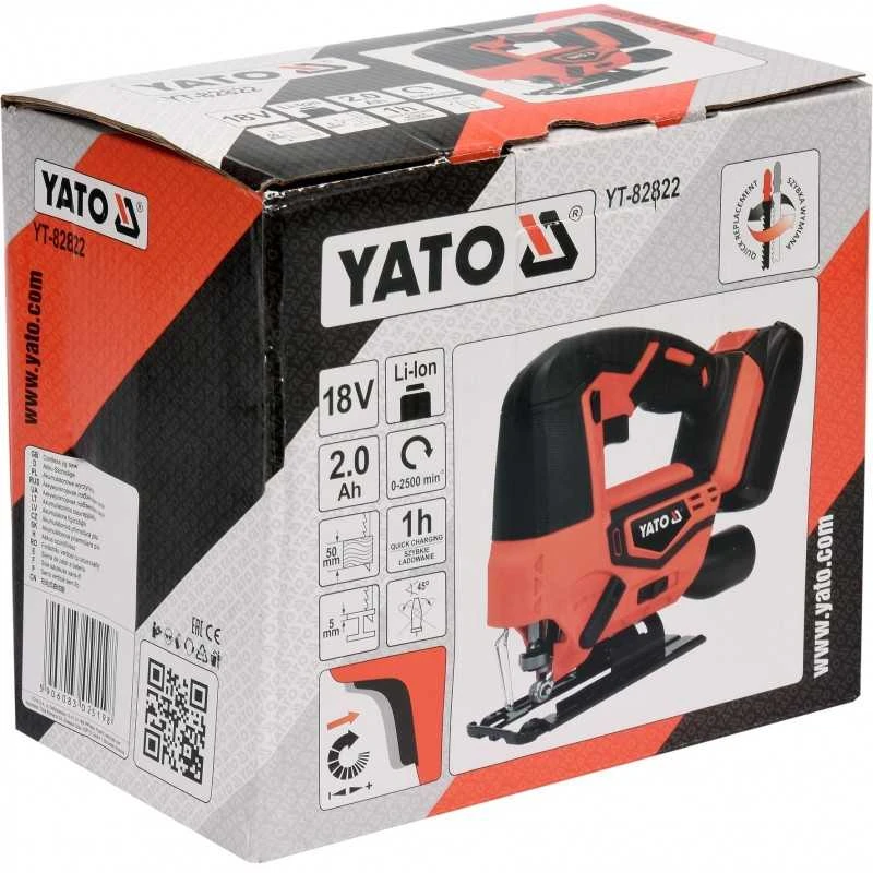 Akumuliatorinis siaurapjūklis Yato YT-82822; 18 V; 2,0 Ah akum.