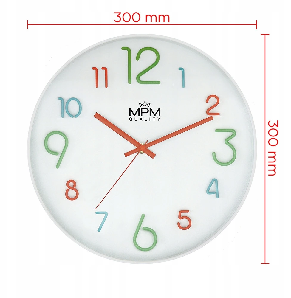 Sieninė laikrodis - MPM QUALITY - E01.3459.00 - Daugiaspalvis - 4,5 cm gylio - Vaikams