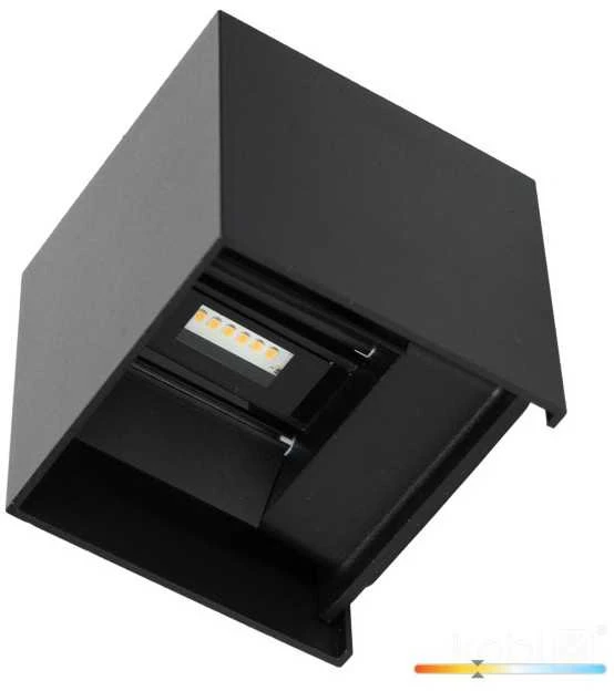 Sieninis šviestuvas 2x3W LED sieninis fasado šviestuvas QUERK, juodas, 3000K, IP54, šviečia į viršų ir į apačią