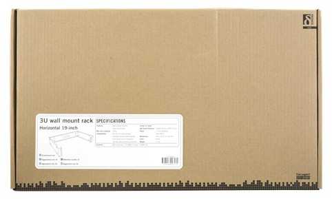 DELTACO 19 "sieninis laikiklis, 3U, maks. 25 kg, plieno konstrukcija, juoda