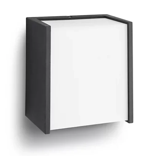 Sieninis šviestuvas Sieninis lauko šviestuvas PHILIPS SKIES, IP44, 2 x E27, max 14 W, 26x26x8,1 cm