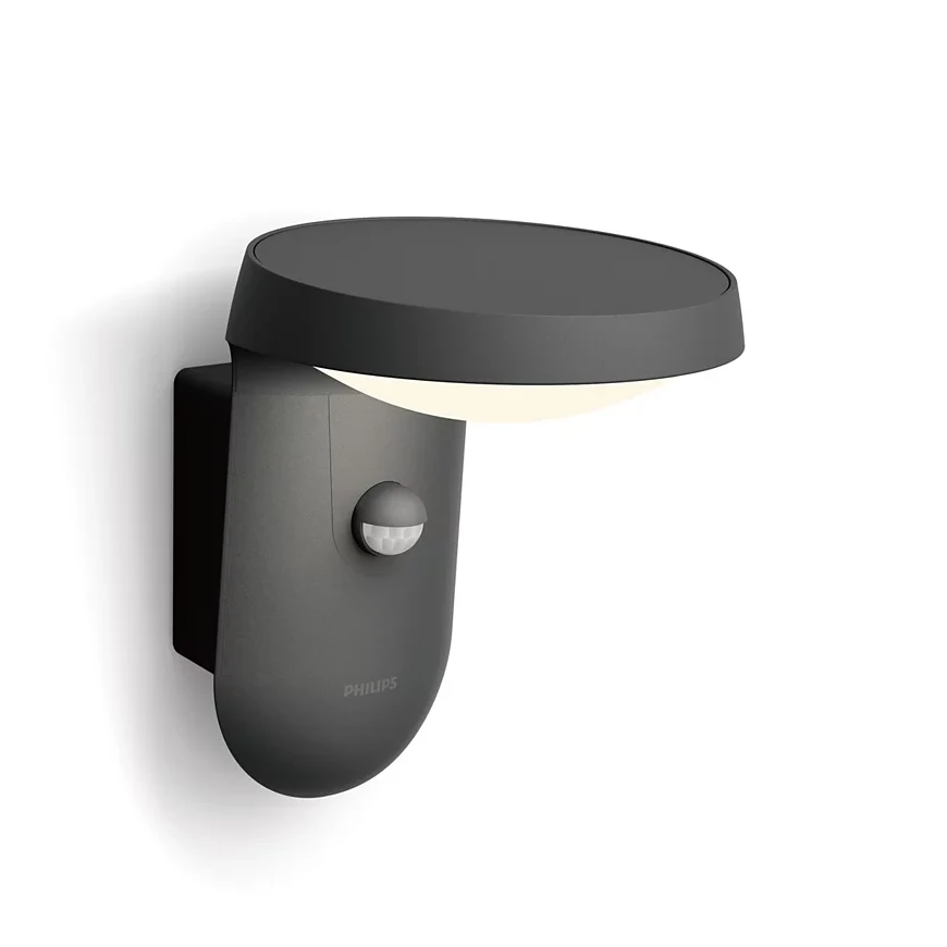 Sieninis šviestuvas LED šviestuvas PHILIPS LAVEN 929003362501, 6 W, IP44, juodas